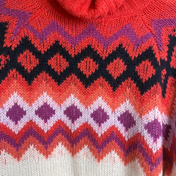 Aerie Oversized Holiday Themed Turtleneck Sweater - Picture 4 of 7